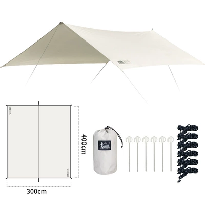 Outdoor Camping Sunshade Canopy Avtomobil yan çətirləri - yunting-sky-curtain-khaki-300400cm-300400cm