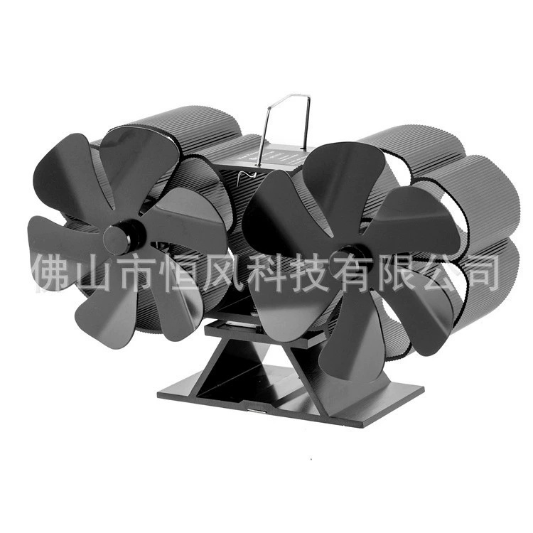 Тепловой камин Вентилятор Близнецы Настольный двухголовый 12-листовый завод прямой для двойной формы цветка