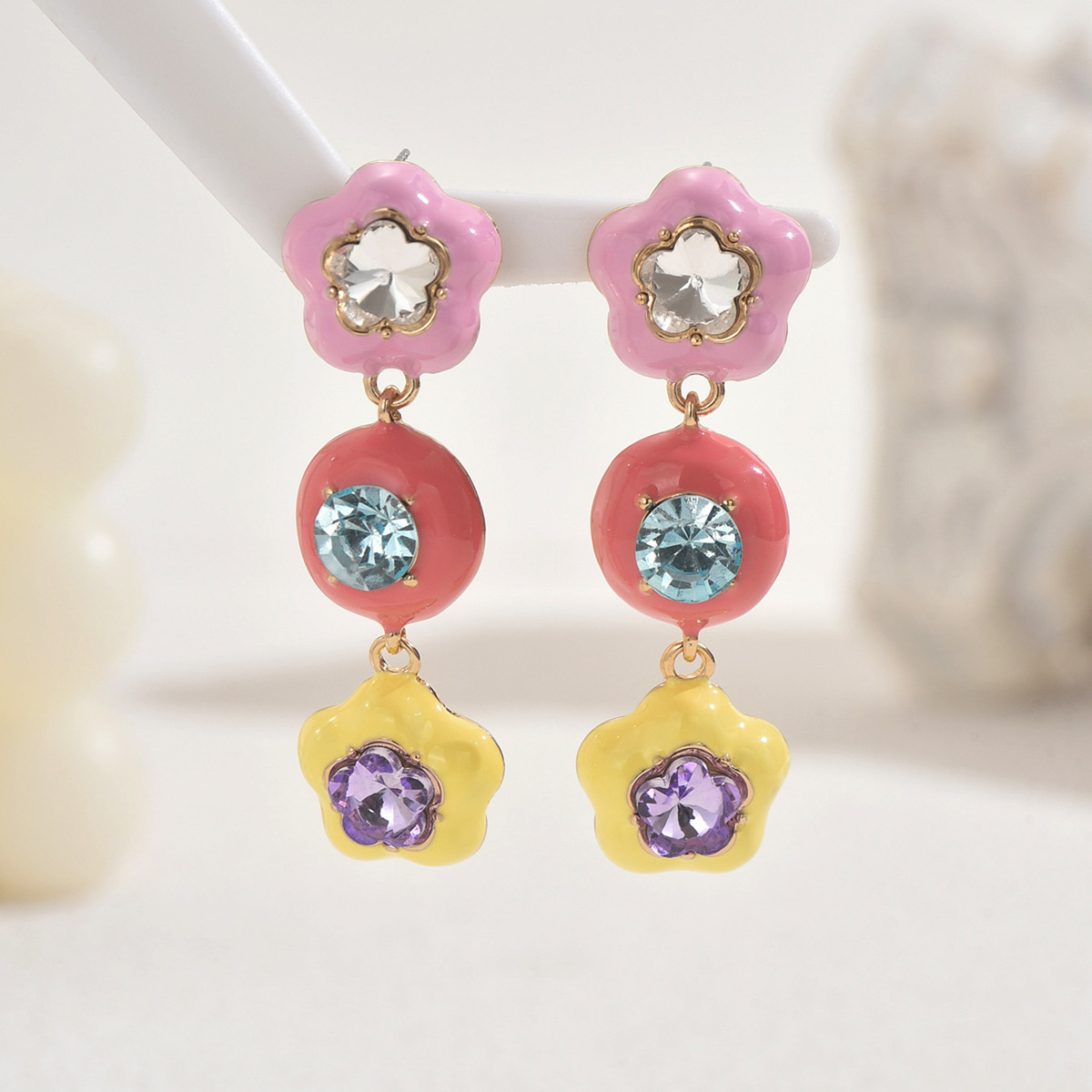 Personalisierte Sternen-ohrringe Mit Tropföl Und Diamanten_voghion.com