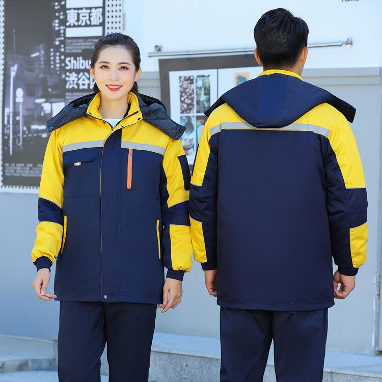 Invierno de algodón grueso tira reflectante desmontable chaqueta de algodón quinta generación de chaqueta de algodón caliente al por mayor hombre