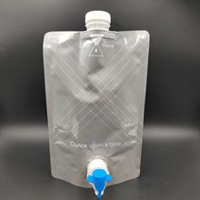 出口中东 自立铝箔双拧口开关吸嘴阀门包装袋  弱碱性清洗液袋