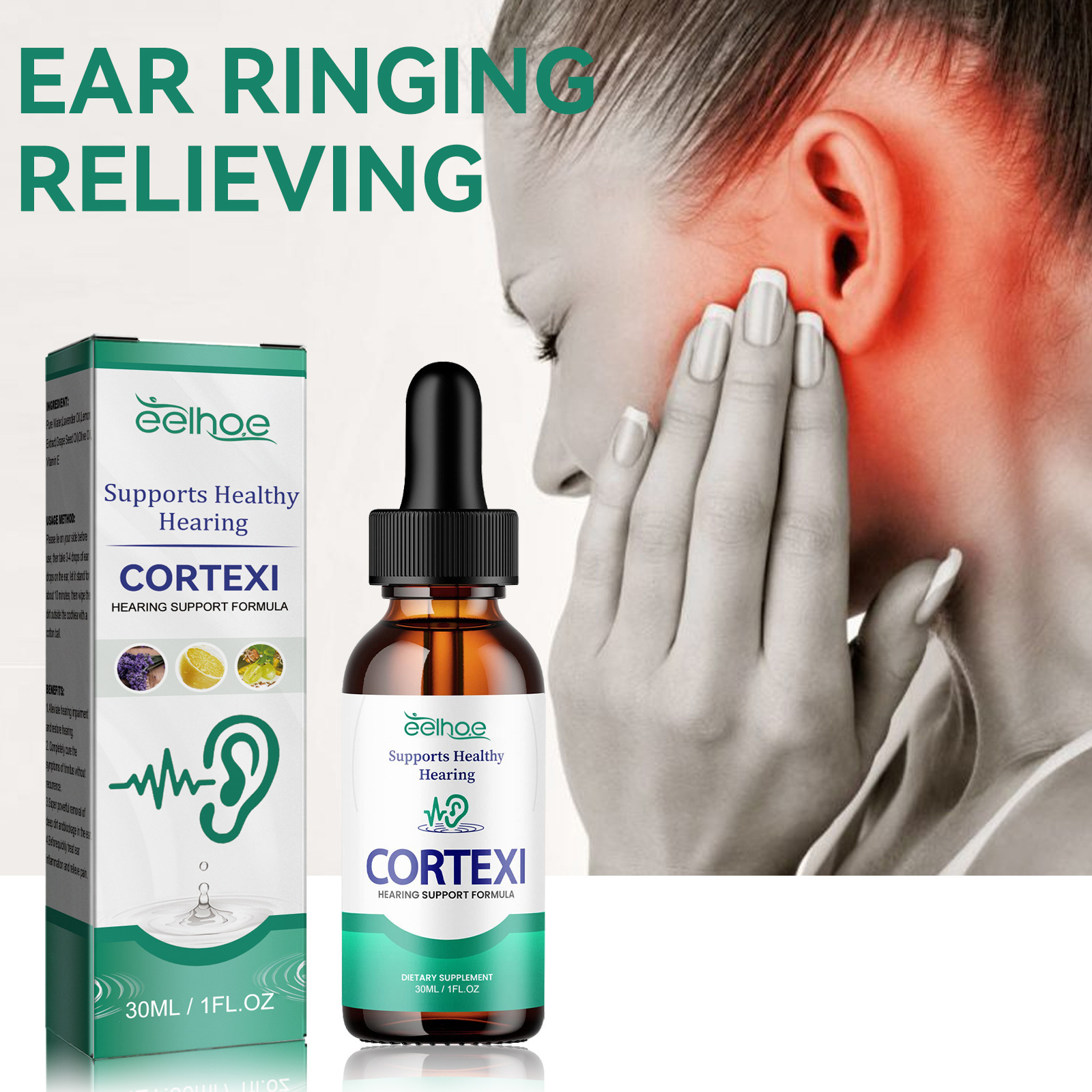 EELHOE Tinnitus Ear Drops External auditory canal earwax blockage…