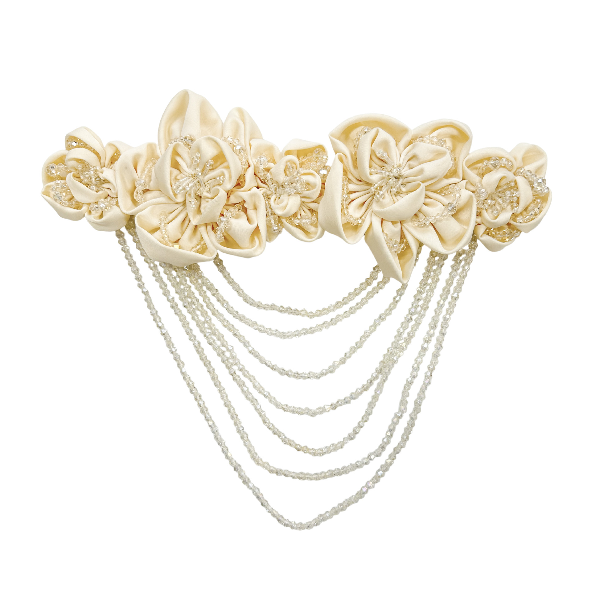 Tejido al por mayor flor hecha a mano de alta calidad cristal bordillo flor de hombro multicolor cuentas de sequillas accesorios de ropa image 24