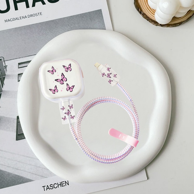 핑크나비 [5종세트-큰머리1-작은머리2-보호로프1-스트랩1]