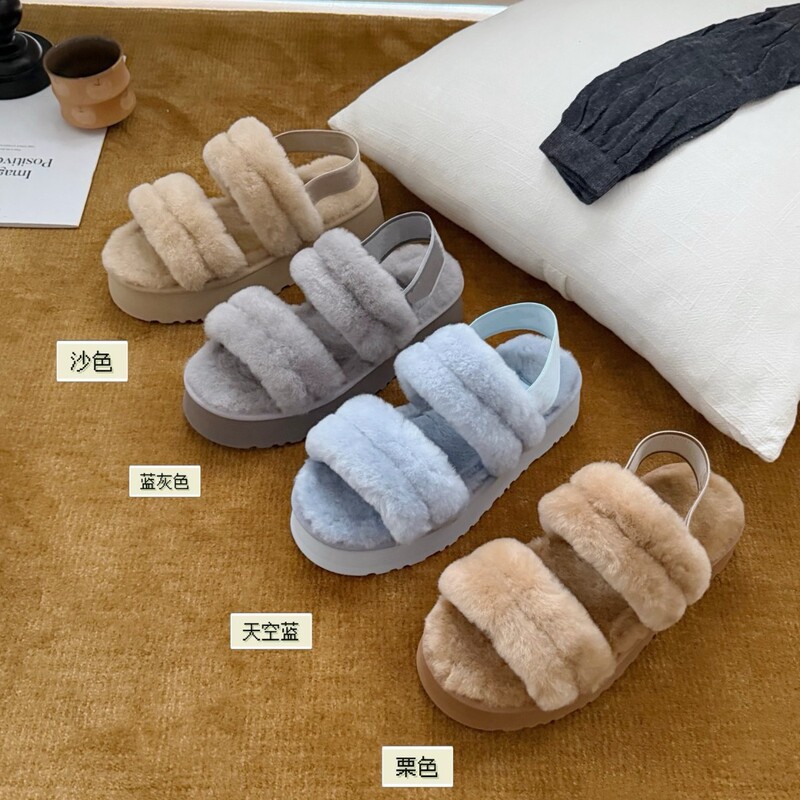 Henan Sanpo new fashion comfortable solid color cloud-shaped two-strap sandals, height-increasing, versatile, foreign trade wholesale