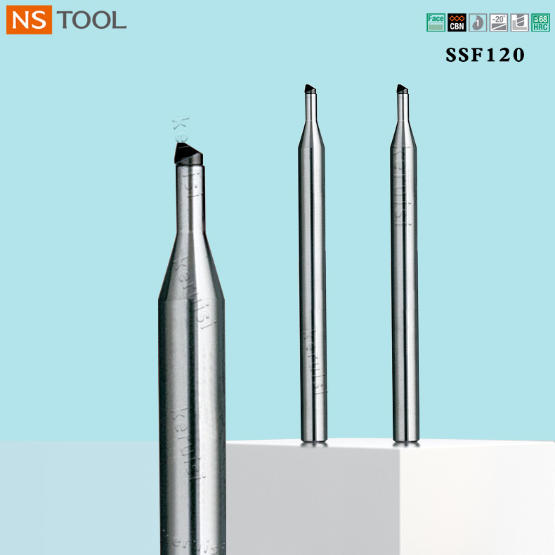 CBN精细加工用圆鼻铣刀68°淬火钢用铣刀2R0.1铣刀 SSF120 NS TOO