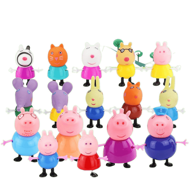 子供用子豚、4人家族、キャラクターフルセット、ままごとおもちゃセット、人形|undefined