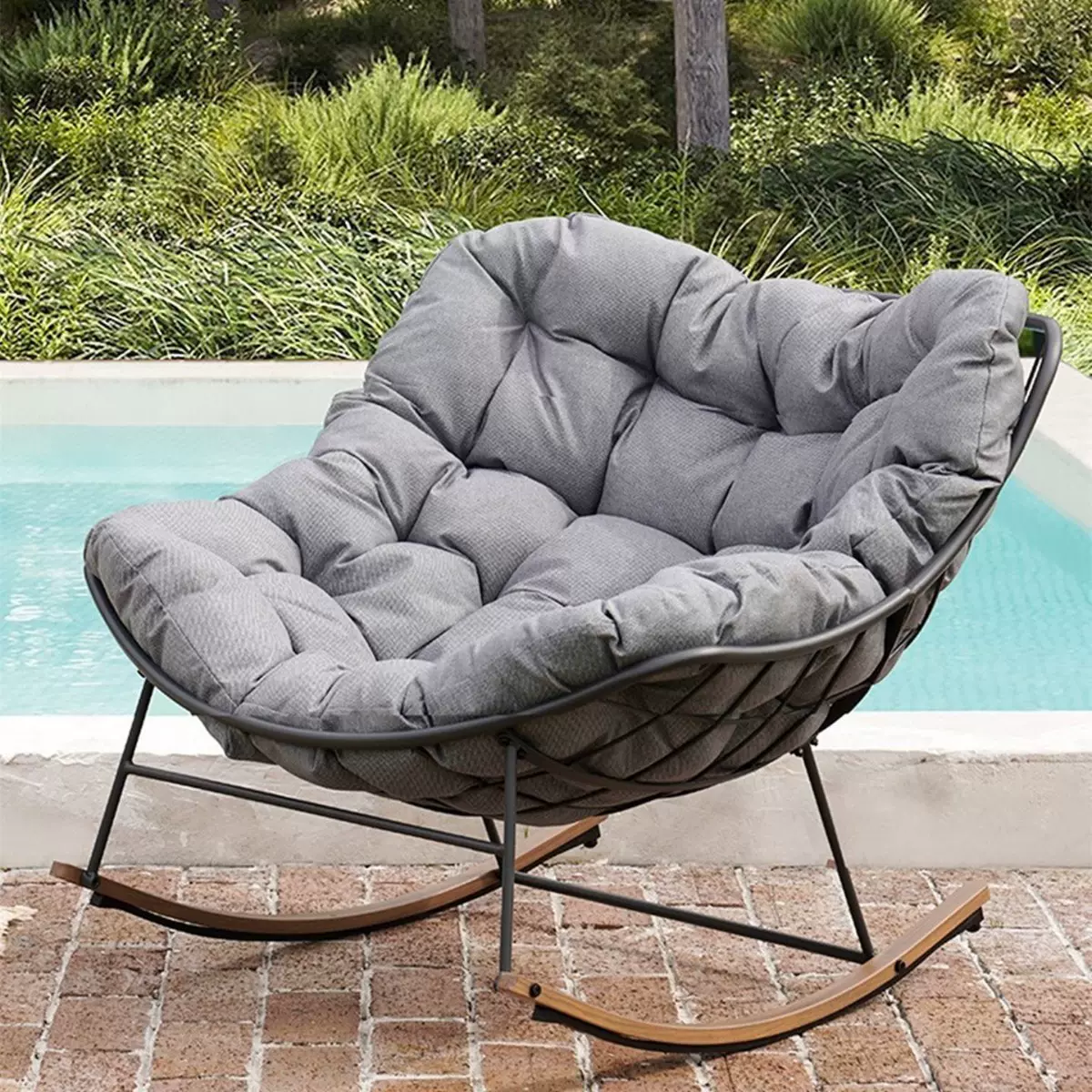 户外摇摇椅阳台大人家用休闲逍遥椅懒人沙发网红摇椅躺椅单人