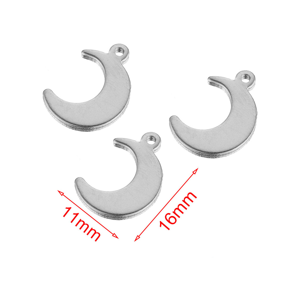 Acero inoxidable estrella de cinco puntas luna cielo etiqueta pequeña estrella colgante DIY collar hecho a mano accesorios de joyería pieza