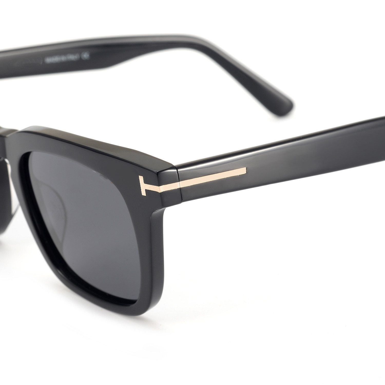 New High Quality TF751 High quality Full frame sunglasses for men and women Stylish frame Temford- Black