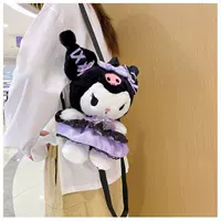 Плюшевый рюкзак Kuromi для маленькой девочки, кукла Kuromi, сумка для куклы Kuromi, студенческая сумка на день рождения