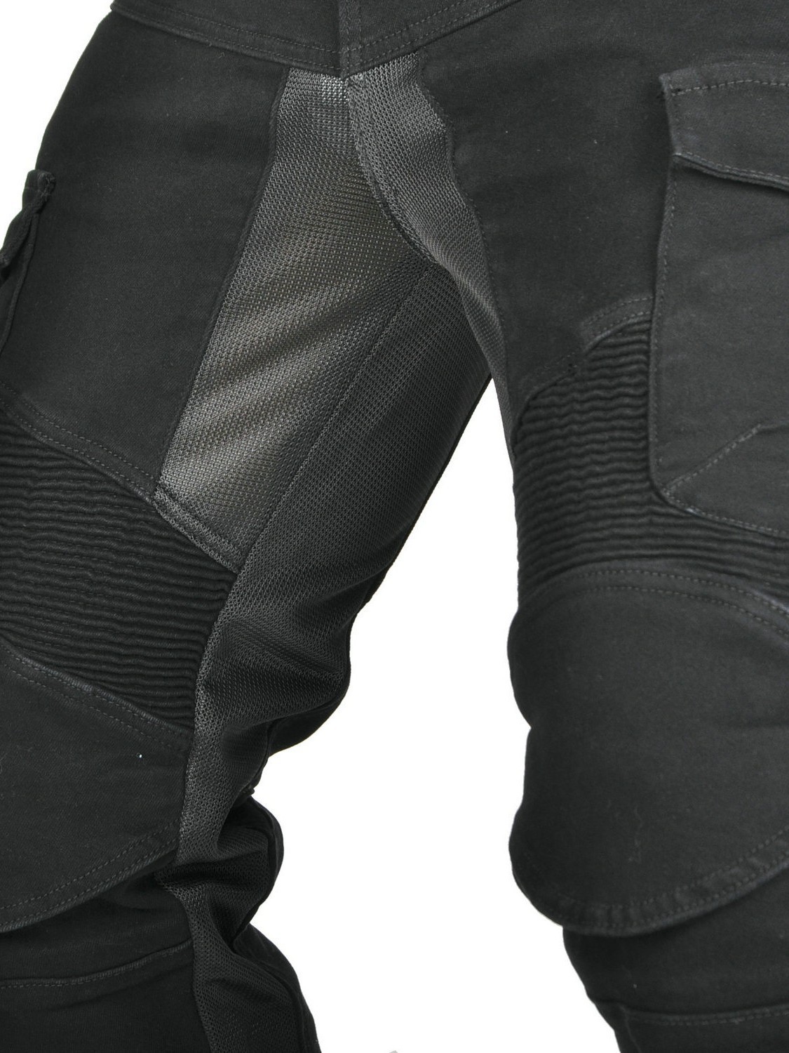 VOLERO jeans de motocicleta malla de verano transpirable motocicleta carreras a prueba de caídas pantalones de ciclismo equipo de protección de silicona