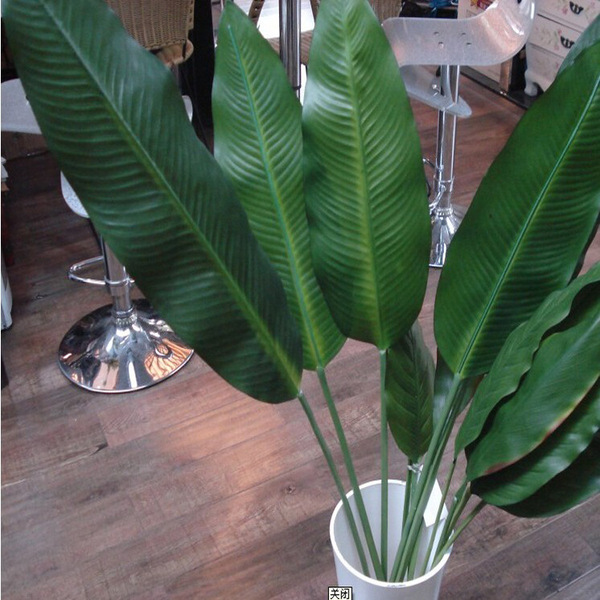 Simulated bird of paradise leaves