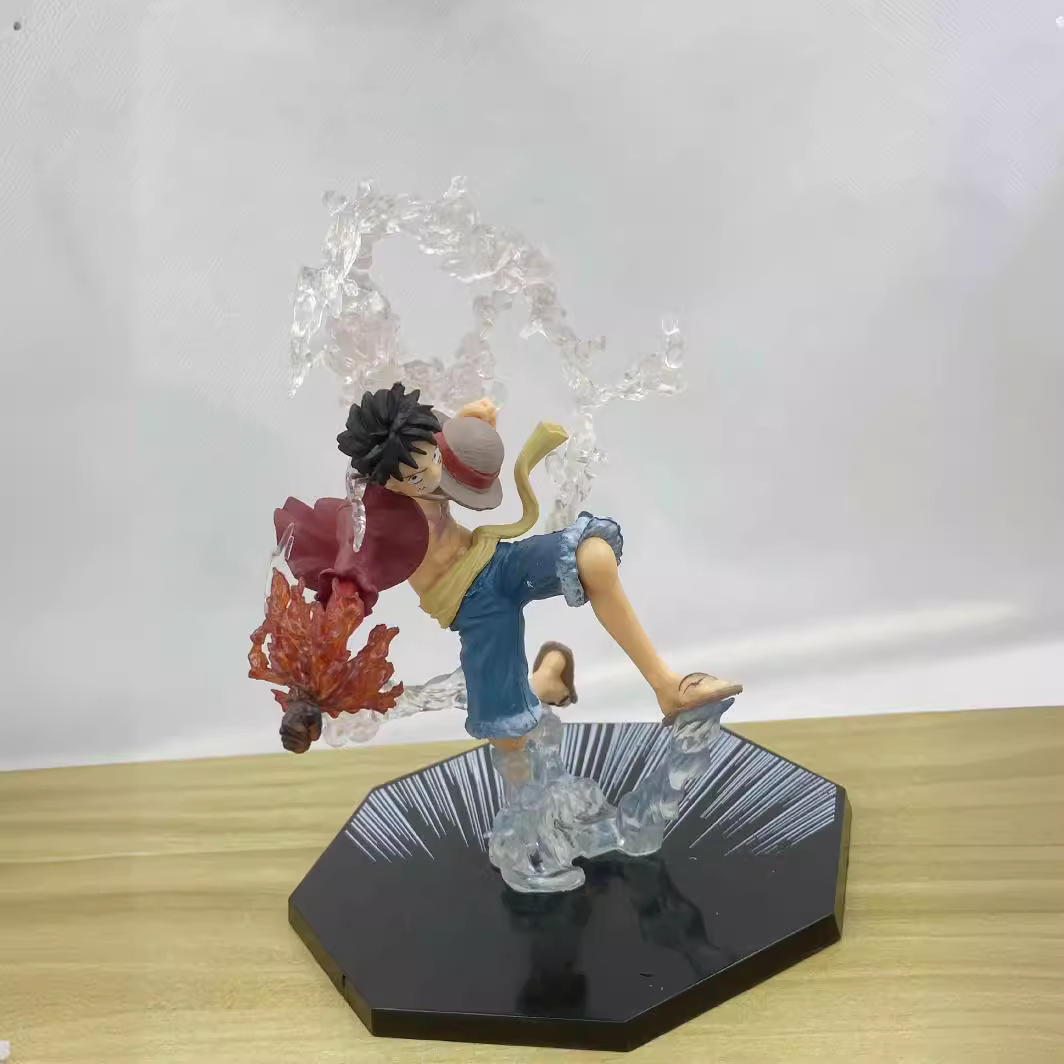 Una pieza fuego boxeo luffy gran boxeo luffy serie anime modelo decoración estatua hecha a mano al por mayor