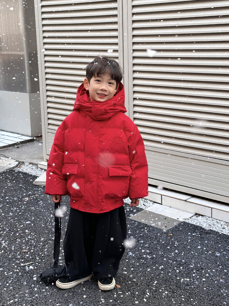 McChloe ropa infantil para niños 90 blanco de invierno 2025 nuevo estilo coreano chaqueta de niños mayores al por mayor image 3