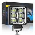 DXZ汽车LED工作灯4英寸方形144W 48LED泛光灯改装辅助灯探照顶灯