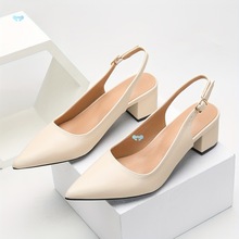 [Elegant Block Heel pumps] Elegant Pointed Toe Block Heel