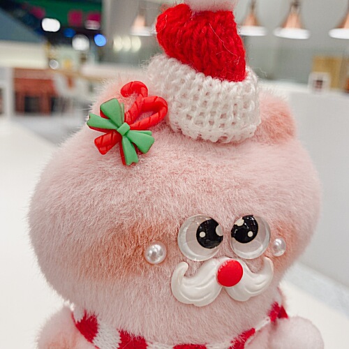 Handmade Christmas plush hamster doll, Santa Claus cartoon doll claw machine, creative holiday gift accessories