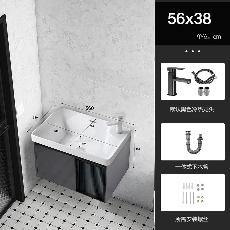 Baño de aluminio espacio puerta de vidrio gabinete de baño pequeño gabinete de lavabo doméstico combinación balcón lavabo piscina