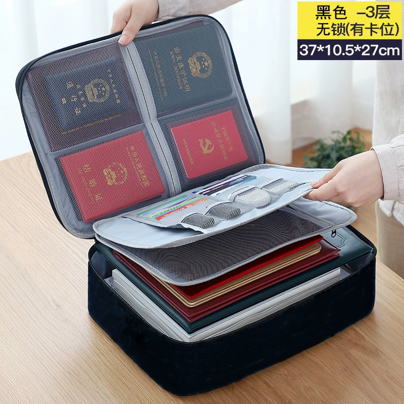 GENA Capacious Organizer Bag with Universal Card Holder for Documents - Multi-Layer Lockable Options