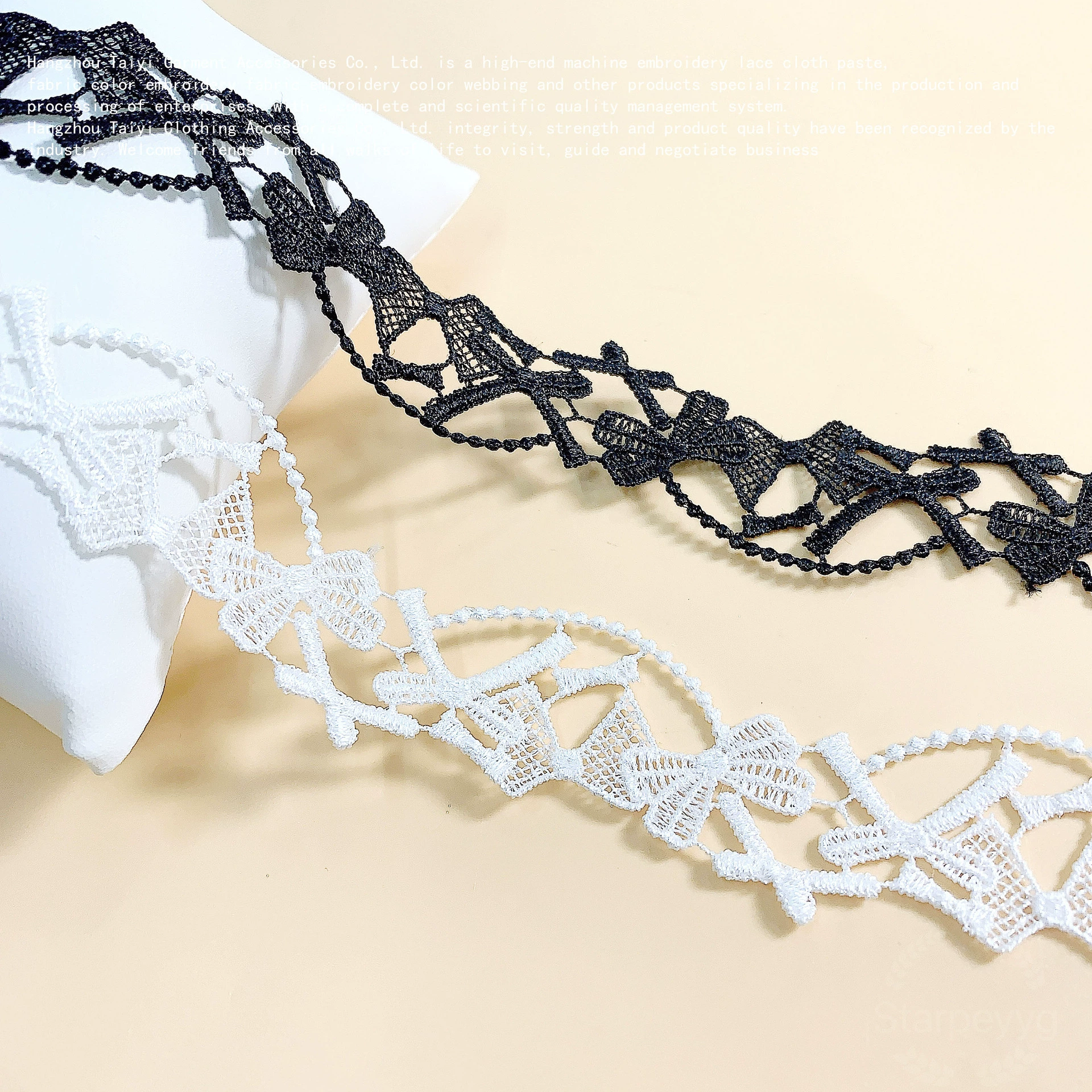 Хорошая вещь, полиэстер полый полиэстер, полиэстер, водорастворимый кружевной костюм, ювелирный материал DIY плечевой ремень, бабочка, штрих-код кружева