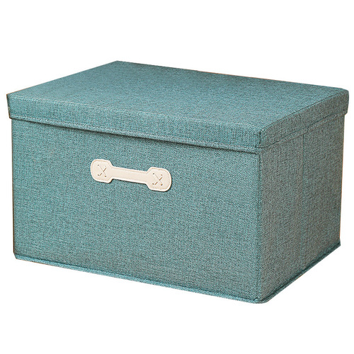Japanese cotton and linen storage box foldable wardrobe storage box drawer-type covered storage box clothes toy storage box