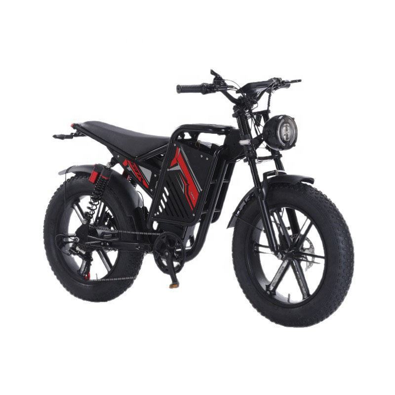 Black Knight Electric Motorcycle 750W-1000W High-Frequency Powerful Electric Vehicle with Integrated Wheels
