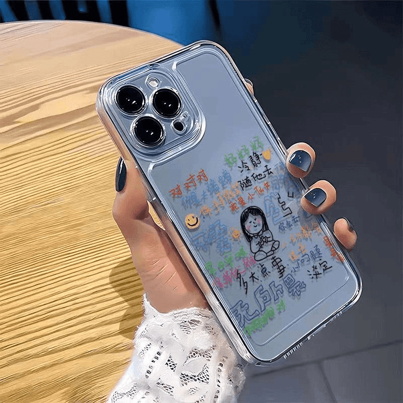 El texto creativo no importa, aplicable a Apple 16E funda para teléfono móvil iPhone15PRO funda blanda 14 dibujos animados 13 nicho 12 image 5