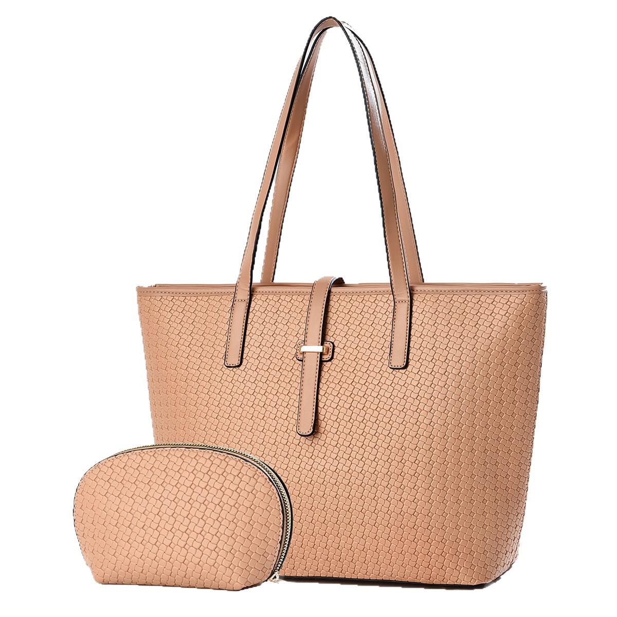 Bolsa de tote simple 2025, bolso de hombro de moda, mochila de transporte de gran capacidad, bolso pequeño de dos piezas, totebags