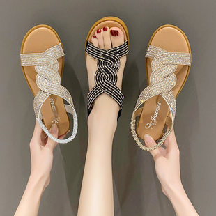 Sandals Women's Trendy New Summer Internet Celebrity Ins Student Fashion Appearance Outerwear With Skirt Fairy Roman Shoes Women