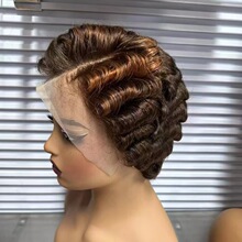 ��lǰ�ٽz13*4С���`�ٰl��pixie curlyŮʿ�^��humanhair wigs