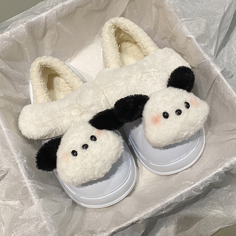Removable Cotton Slippers for Women in Winter, Warm Heel and Velvet, Non-Slip Thick Sole, Cute Couple Slippers with Heel, Hot Style Removable Cotton Slippers for Women in Winter, Warm Heel and Velvet, Non-Slip Thick Sole, Cute Couple Slippers with Heel, Hot Style