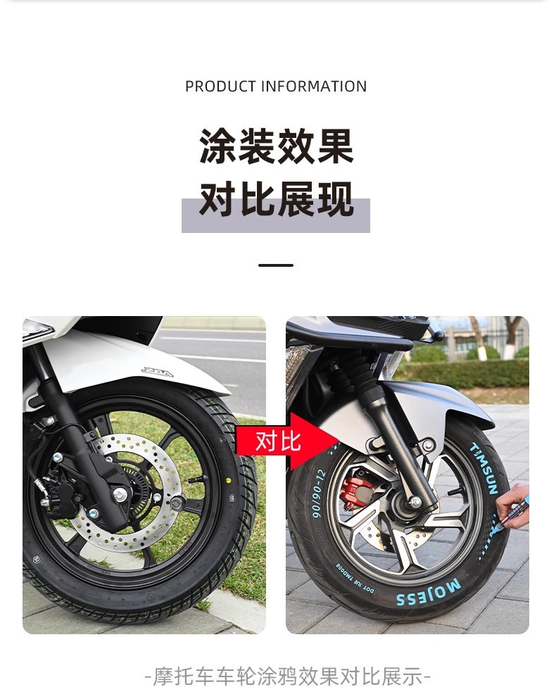 Car Tire Pen Is Not Easy to Fade, Graffiti Depicts Tire Decoration, Modified Paint Pen, Automobile and Motorcycle Tire Graffiti Pen