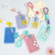 纯色滑盖卡套学生校园卡糖果色滑盖卡包证件套收纳保护套跨境厂家