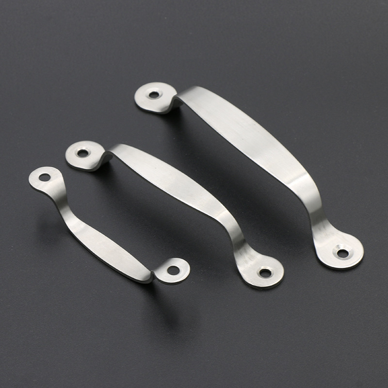 Solid stainless steel round head cabinet room door window handle chopping board drawer wardrobe simple handle wholesale surface mounting