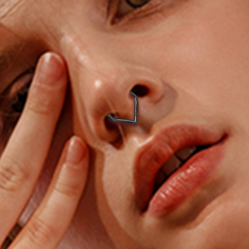 Pointed titanium steel lip stud product view