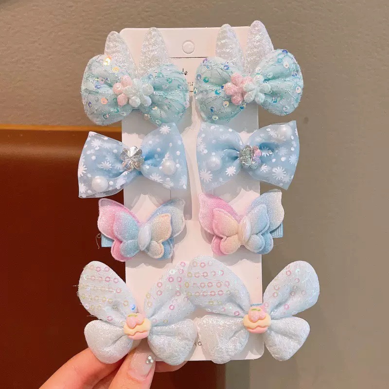 Verano flores de color caramelo clips de pelo para niños princesa super imortal red clip de pelo para niñas arco clips de pelo lotes