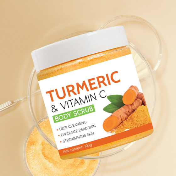 Cross-border foreign trade turmeric turmeric scrub 100g antioxidant exfoliating cleansing body care scrub