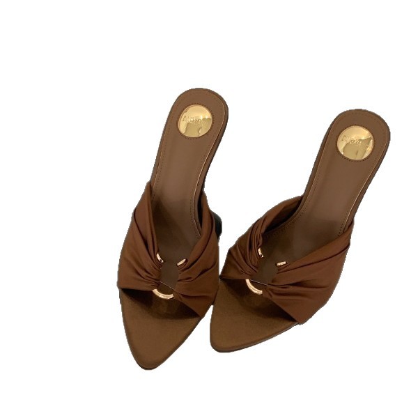 2025 New Pointed High Heels Women's Open-toe Strappy Sandals_voghion.com