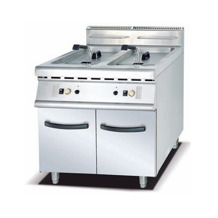 超温保护电燃气单缸双筛油炸锅炸薯条大容量酒店厨房工程炉落地式