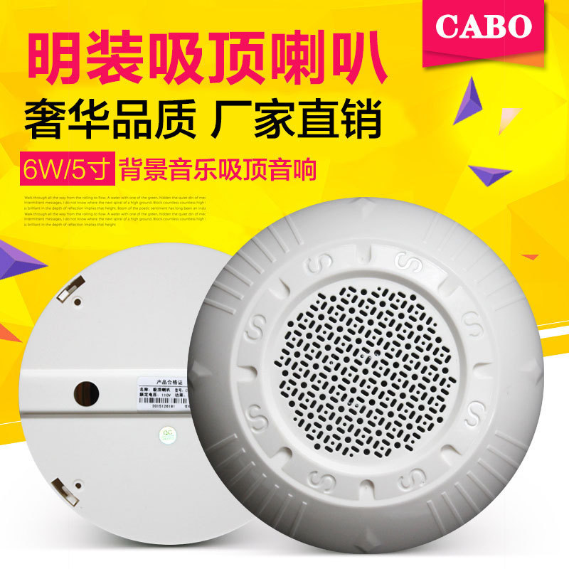CABO/加宝白色明装天花喇叭明装吸顶喇叭消防广播背景音乐音箱