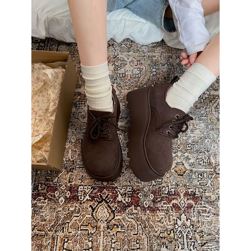 (2개) 황무지 유행 스타일 LOK FU 두꺼운 밑창 BIRKENSTOCK 신발, 새로운 가을 겨울 고조, 따뜻한 복고 플러스 벨벳 면화