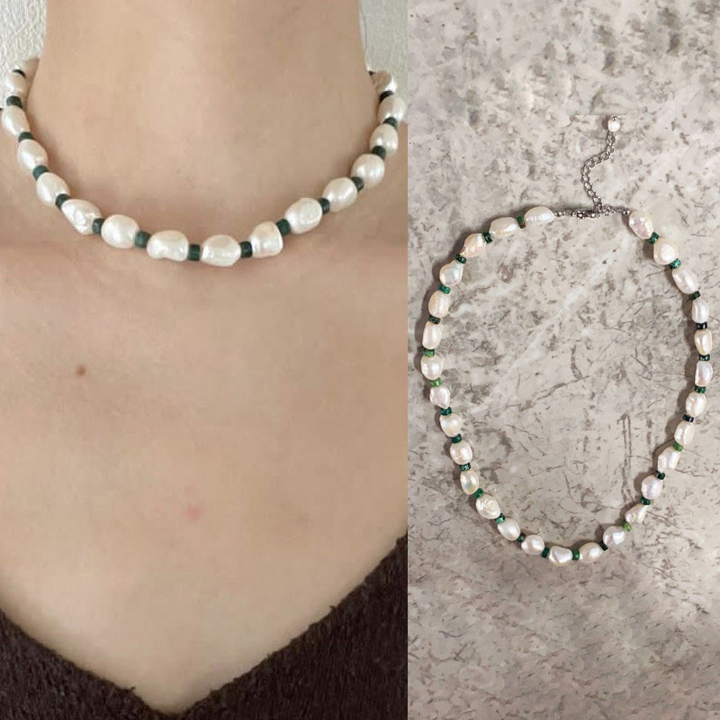 32g Weight Bracelets, Necklace Classification 2 PCS/Package Quantity Holiday, Daily Occasion Beaded, Freshwater Pearl, Titanium Steel Material Geometric Pattern Women's Gender Casual, Simple Style Style 2 PCS/Package Beaded Freshwater Pearl Titanium Steel Freshwater Pearl Jewelry Sets 31