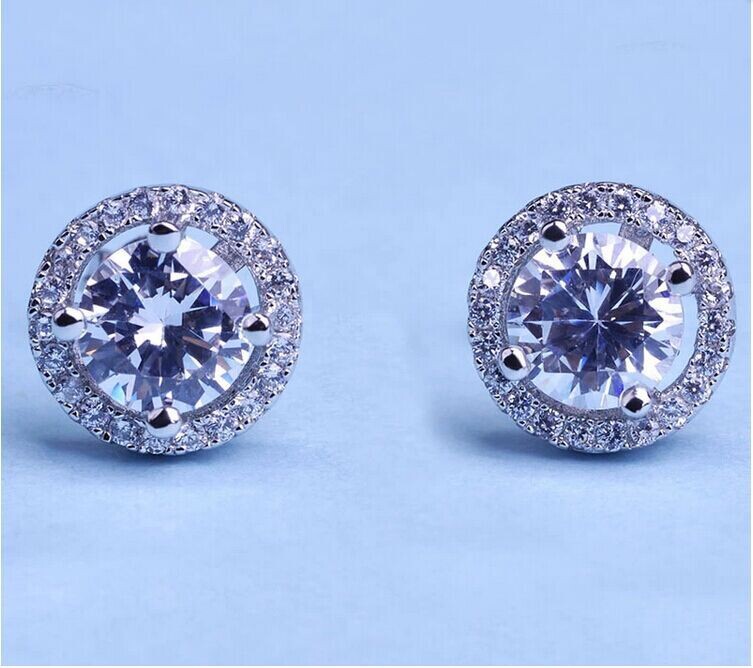 1 Pair Quantity 1 Pair Simple Style Classic Style Round Inlay Copper Zircon Ear Studs