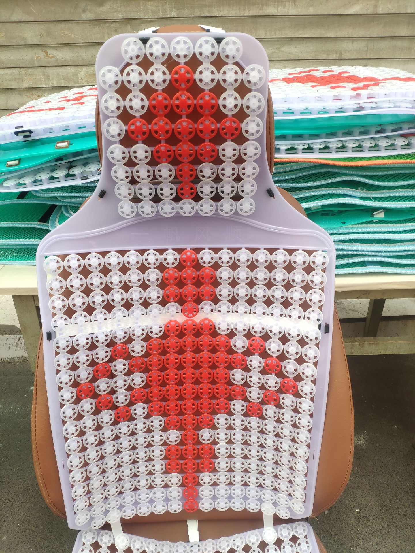 Summer Car Cushion Plastic Double Layer Chinese Knot Cushion Large Truck Universal Smiley Seat Cushion Breathable Cool Mat Jiefang J6