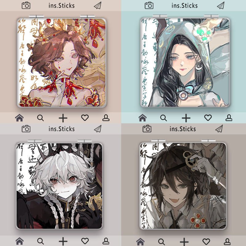 The Fifth Personality Prisoner Gravekeeper Priest Student Mini Folding Double Mirror Portable Makeup Small Mirror The Fifth Personality Prisoner Gravekeeper Priest Student Mini Folding Double Mirror Portable Makeup Small Mirror
