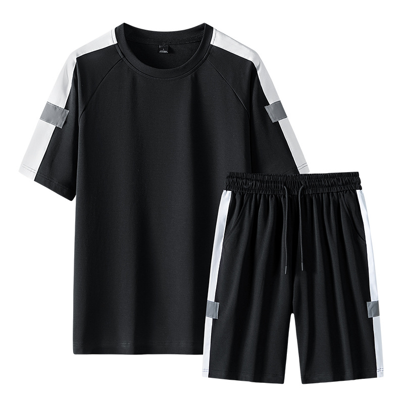 Men's Clothing Cross border special supply of new quick drying suits men's short sleeved T shirts summer casual shorts sports two piece suits _voghion.com