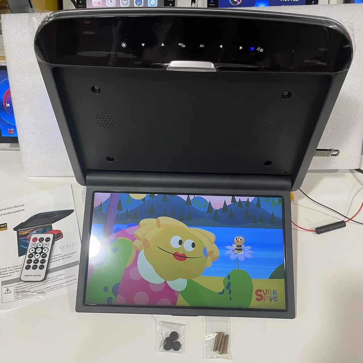 14-inch roof TV display supports HDMI HD video input cost-effective configuration with USB