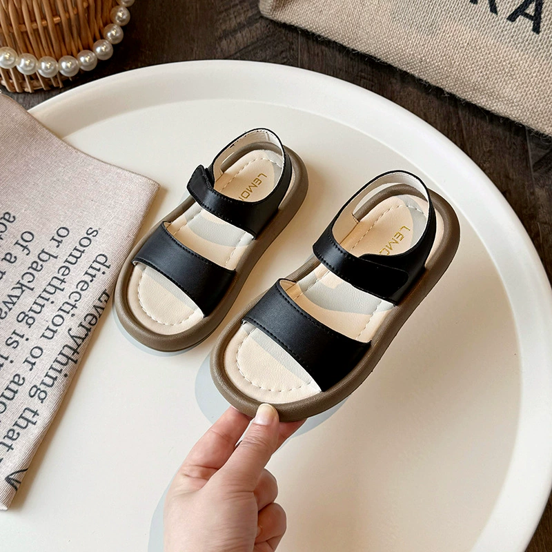 Summer sandals, fashionable beach footwear for leisure