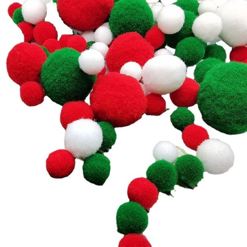 Large, medium and small mixed color high-elastic hair balls DIY plush balls plush balls early education kindergarten production handmade materials
